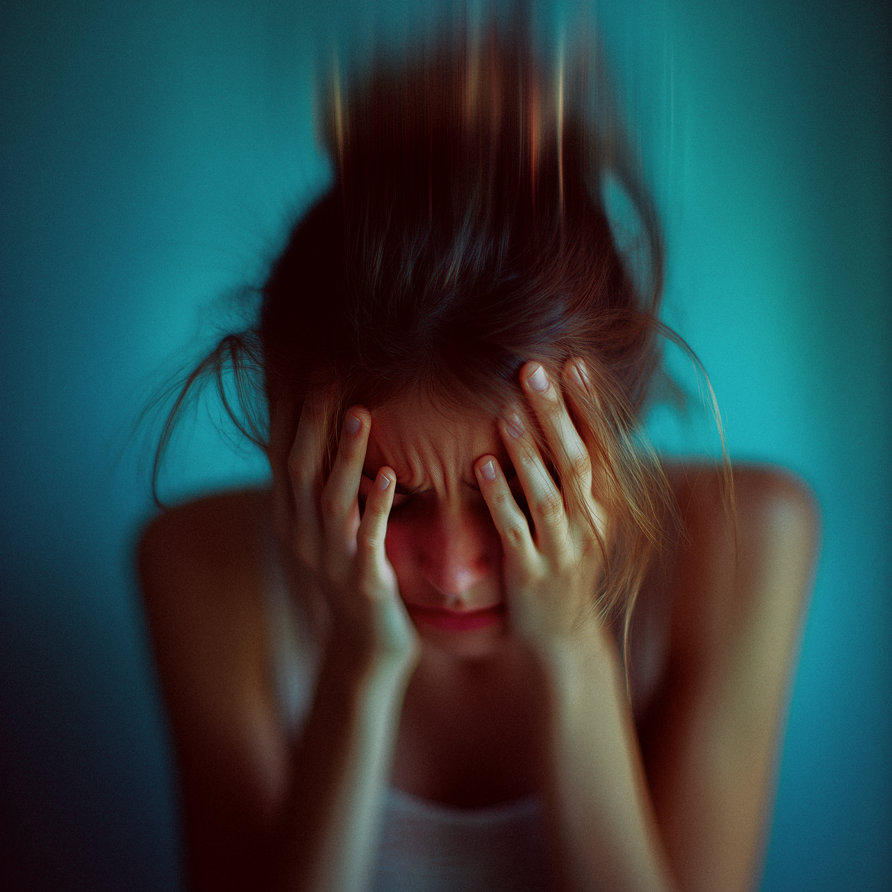 woman migraine headache
