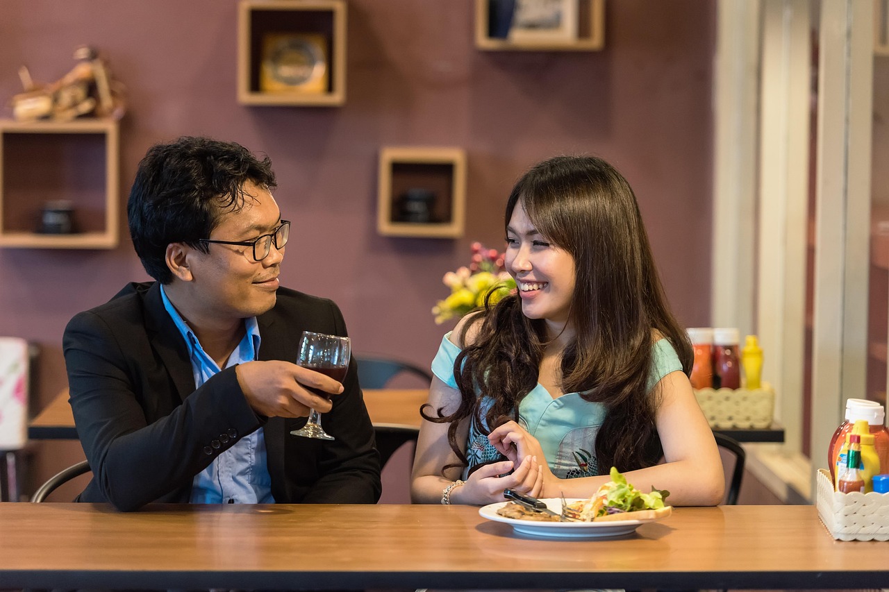 two people talking date